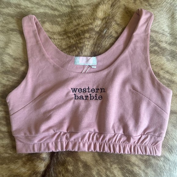 Pink Western Barbie Top SZ M - Picture 1 of 3